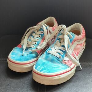 Vans Unisex Kids Size 13 Old Skool Tie Dye Lace Up Skate Shoes Sneakers